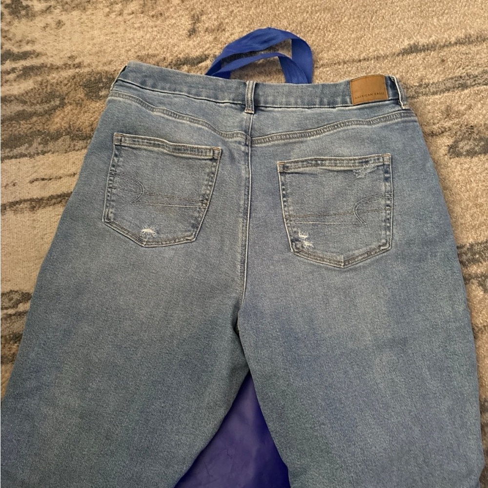 American Eagle Outfitters curvy mom  Jeans with Distressed Details